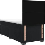 Boxspring krevet s madracem Crna 100 x 200 cm Baršun | shoptok.hr