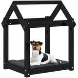  Krevet za pse crni 61x50x70 cm od masivne borovine | shoptok.hr
