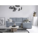 MID.YOU KOTNA SEDEŽNA GARNITURA, rebrasti žamet svetlo siva | Shoptok.si