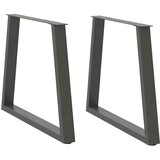 vidaXL noge jedilne mize v-oblika 2 kosa antracit 80x(72-73,3)cm jeklo | Shoptok.si