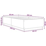  Okvir za krevet Betonska siva 80 x 200 cm - Betonska siva 80 x 200 cm | shoptok.hr
