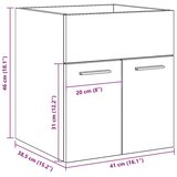 vidaXL kupaonski ormarić za umivaonik sonoma hrast 41x38,5x46 cm | shoptok.hr