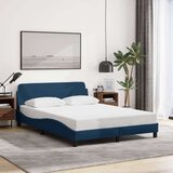 vidaXL Posteljni okvir z vzglavjem moder 140x200 cm blago | Shoptok.si