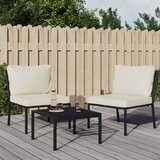 Vrtne stolice s jastucima boje pijeska 2 kom 60x74x79 m čelične | shoptok.hr