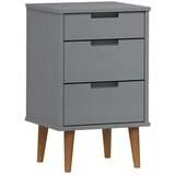 Maison Chic Nočna omarica - Nočna miza MOLDE siva 40x35x65 cm trdna borovina, (21688854) Cene