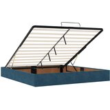  Otomanski okvir kreveta s madracima plavi 200x200cm baršunasti | shoptok.hr