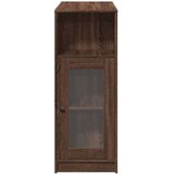 vidaXL Barska miza s policami rjavi hrast 101x40x103,5 cm inž. les | Shoptok.si