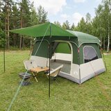  Obiteljski šator s krovom Zelena 320 x 210 x 180 cm Poliester | shoptok.hr