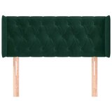  Uzglavlje s ušima tamnozeleno 93x16x78/88 cm baršunasto | shoptok.hr