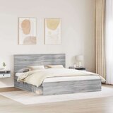  Konstrukcija postelje z vzglavjem Siva Sonoma 180 x 200 cm, (5000103713) | Shoptok.si