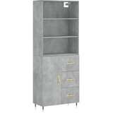  Visoka komoda siva betona 69,5x34x180 cm od konstruiranog drva | shoptok.hr