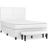  Krevet s oprugama i madracem bijeli 140x190 cm od umjetne kože | shoptok.hr
