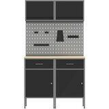 Set radnih ormarića s ladicama s policom s pohranom 8 pcs Siva | Eponuda.com