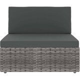  4-dijelna vrtna garnitura od poliratana s jastucima siva | shoptok.hr