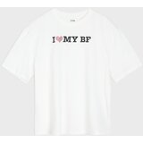 Sinsay Pamučna majica s natpisom I Love My Boyfriend | shoptok.hr