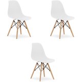 Brandless OSAKA stol bela / naravne noge x 3, (22030791) | Shoptok.si