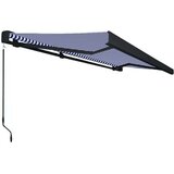  Ročno zložljiva kasetna tenda 500x300 cm modra in bela, (20729123) | Shoptok.si