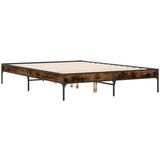  Okvir kreveta boja hrasta 120x200 cm konstruirano drvo i metal | shoptok.hr