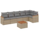  7-dijelni set vrtnih sofa od poliratana s jastucima bež | shoptok.hr