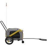 Prikolica za bicikl za pse žuto-crna od tkanine i željeza | shoptok.hr