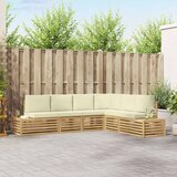  Set vanjskih sofa Bijela 273 x 213,5 x 73 cm Poliester | shoptok.hr