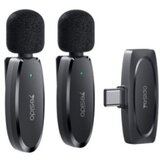 Yesido Yesido, Dvojni brezžični mikrofon USB-C z zmanjšanjem hrupa AI Avtonomija 7h Domet 20 m, Črna, (5000309806) | Shoptok.si