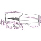 vidaXL Okvir kreveta bez madraca voštano smeđi 135x190 cm od borovine | shoptok.hr