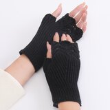 INF pletene rokavice s kratkimi ribjimi luskami black, (21623083) | Shoptok.si