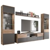 MID.YOU Dnevni Regal Mason, Siva, Barva Hrasta, 4-Delno | Shoptok.si