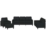 vidaXL 4-dijelni set sofa s jastucima crni od umjetne kože | shoptok.hr