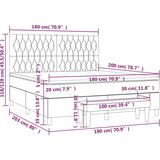  Box spring postelja z vzmetnico modra 180x200 cm blago, (20999304) | Shoptok.si