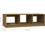vidaXL Klubska mizica medeno rjava 110x50x34 cm trdna borovina | Shoptok.si