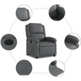  Električni naslonjač od umjetne kože sivi | shoptok.hr