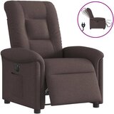 Maison Chic Električni naslanjač - Relax naslanjač temno rjavo blago, (22061090) | Shoptok.si