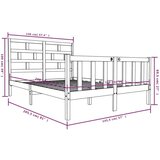  Posteljni okvir bel iz borovine 140x200 cm, (20644525) | Shoptok.si