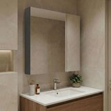 Hanah home Nuvola 60 v2 - 739 Anthracite Bathroom Cabinet With Mirror Cene
