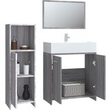  3-dijelni set kupaonskog namještaja siva boja hrasta drveni | shoptok.hr