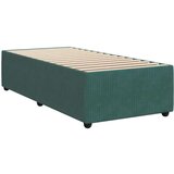 vidaXL Box spring postelja z vzmetnico temno zelena 80x200 cm žamet | Shoptok.si