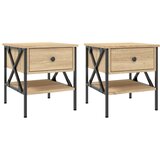  Noćni ormarići 2 kom boja hrasta 40x42x45 cm konstruirano drvo | Eponuda.com