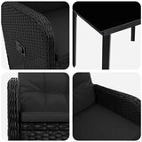  Set stolića za sofu s jastukom s jastukom 3 pcs Crna | Eponuda.ba