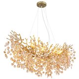 Globo 64138H3G - Luster na sajli QUEENA 10xE14/40W/230V zlatna | Eponuda.com
