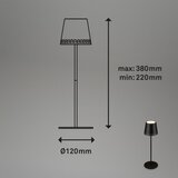 BRILO KIKI LED punjiva stona lampa sa dodirom LED/2,6W/5V IP44 2600 mAh crna | Eponuda.com