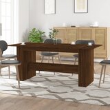 vidaXL Jedilna miza rjavi hrast 180x90x76 cm inženirski les | Shoptok.si