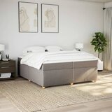  Krevet s oprugama i madracem smeđesivi 200x200 cm od tkanine | shoptok.hr