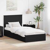 Krevet s od storage Crna 90 x 190 cm Konstruirano drvo | shoptok.hr