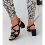D/CEO Black sandals on a block heel Millo | shoptok.hr