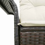  Vrtni kauč s jastukom Smeđa 141 x 62 x 69cm poliratan | shoptok.hr