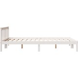  Dugi okvir kreveta bez madraca bijeli 140 x 220 cm od borovine | shoptok.hr
