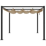  Vrtni gazebo z zložljivo streho Taupe 3x3 m Steel, (21830652) | Shoptok.si