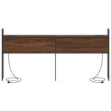  Headboard za shranjevanje z postajo za polnjenje Rjavi hrast, (5000142533) | Shoptok.si